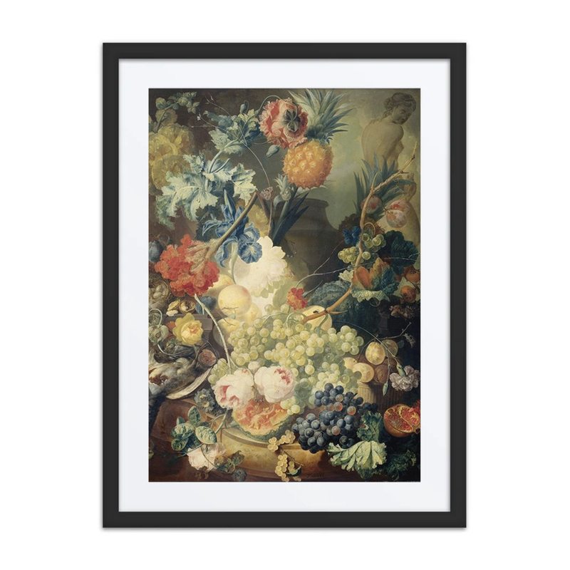 Still Life with Flowers, Fruit, and Birds