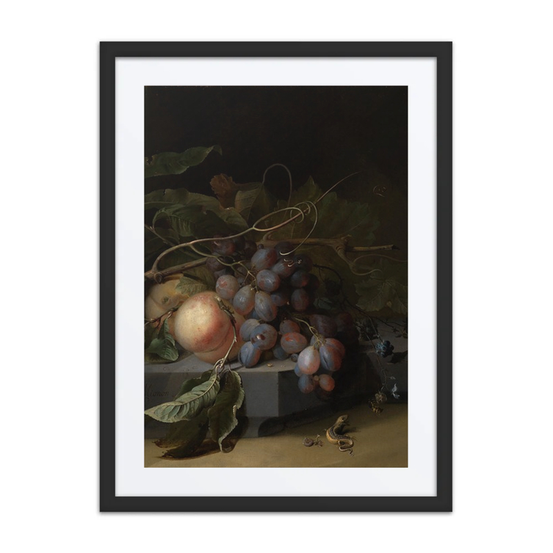 Still Life with Fruit and a Lizard