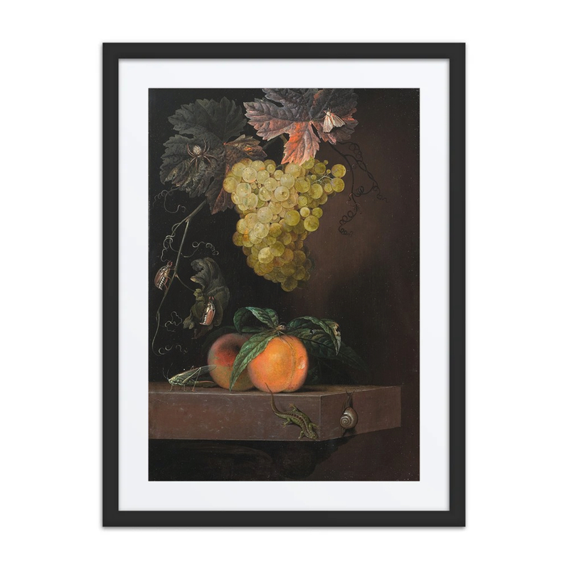 Still Life with Fruit, Lizard and Insects