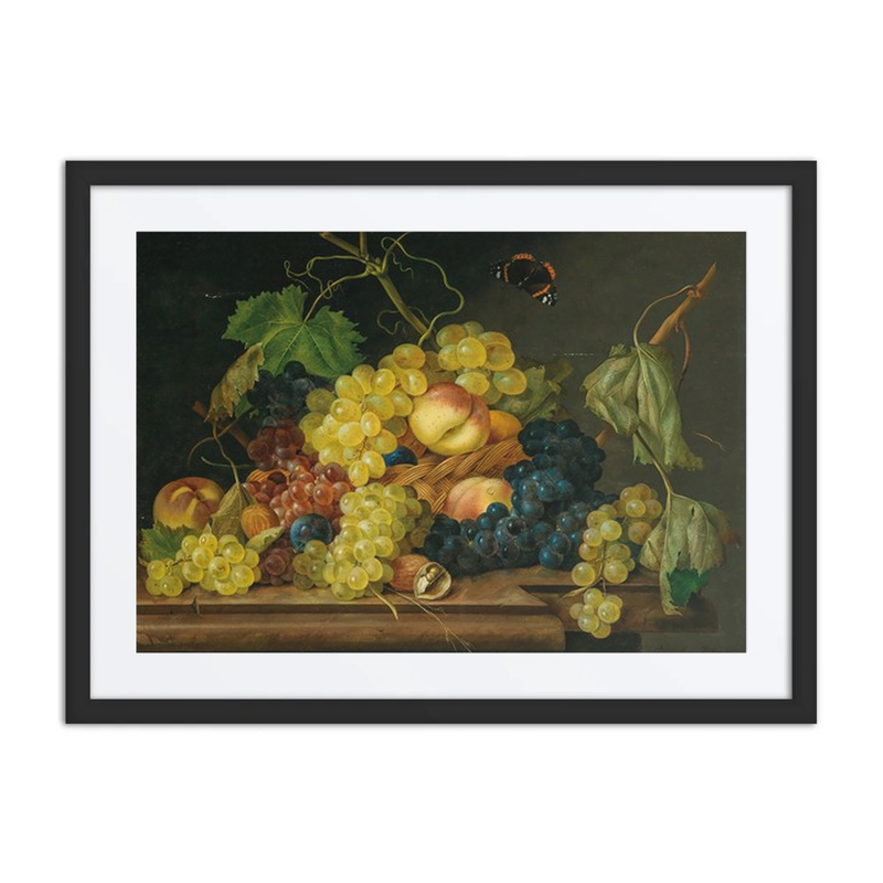 Still Life with Grapes, Peaches, and Walnuts