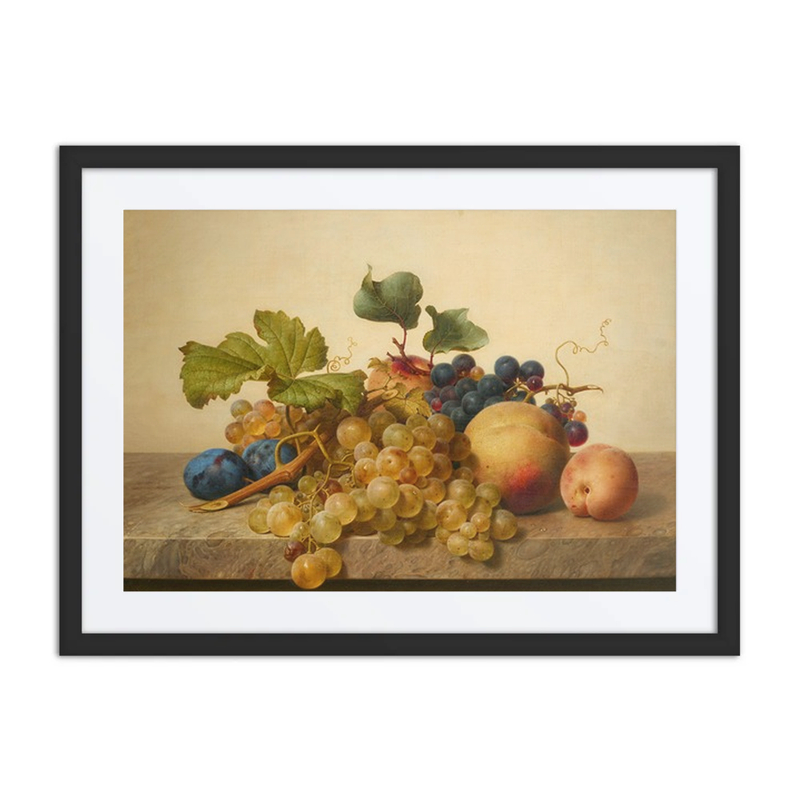Still Life with Grapes, Plums, and Peaches
