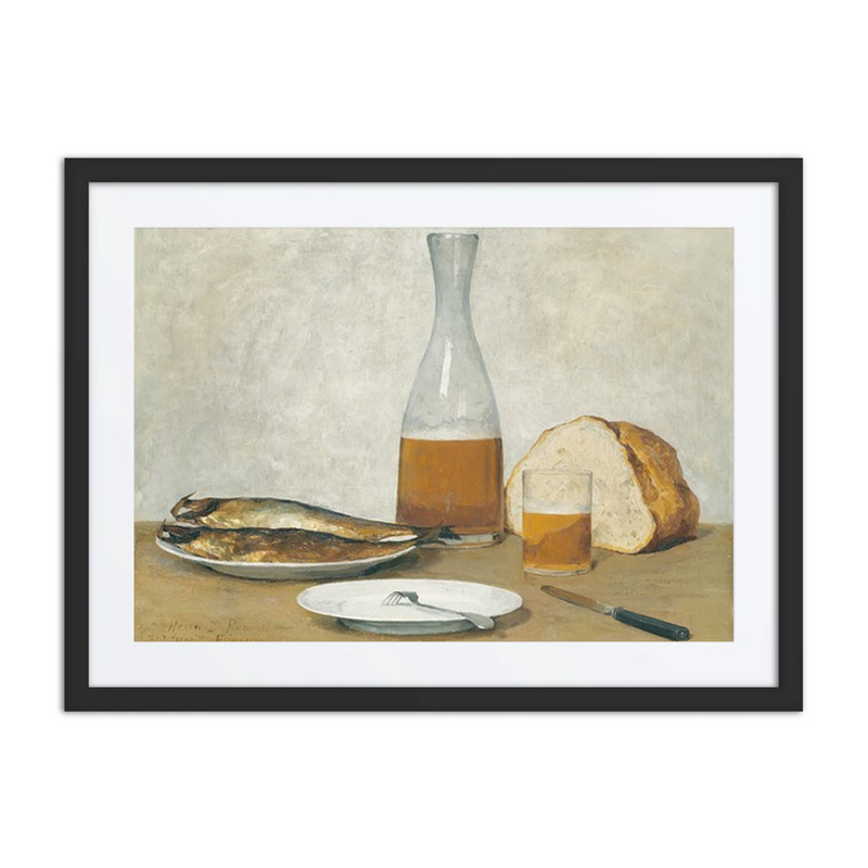 Still Life with Herrings, Bread, and Beer