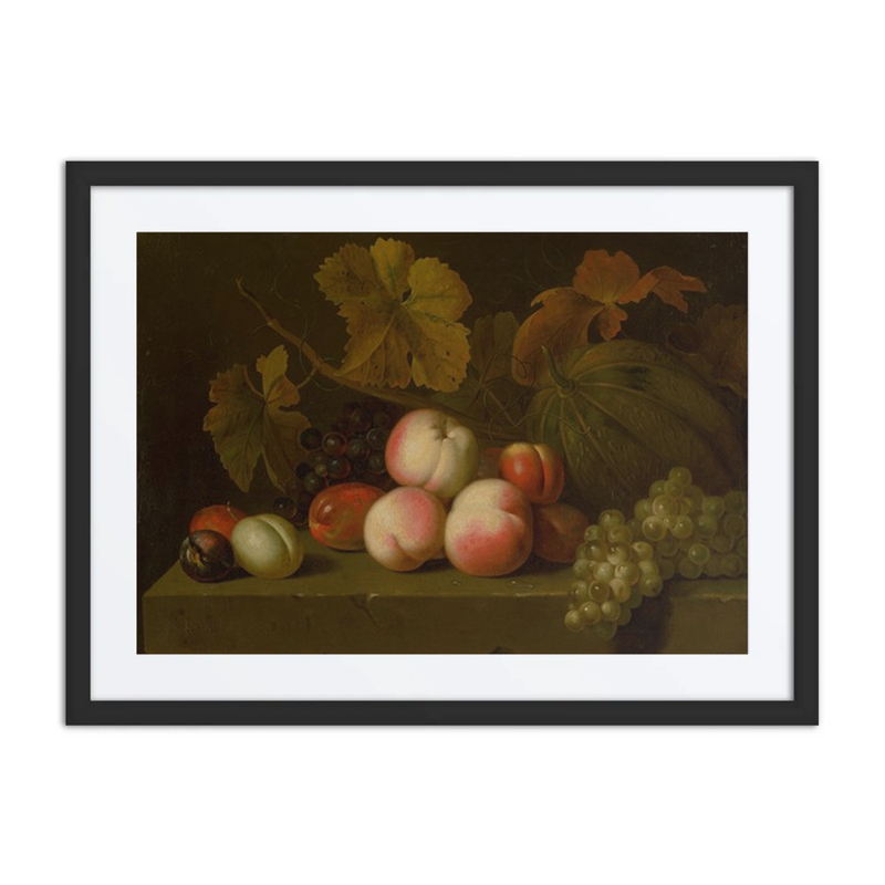 Still Life with Peaches, Grapes, Plums and Melon