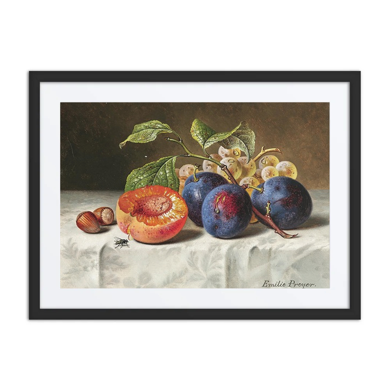 Still Life with Peaches, Red Grapes, Hazelnuts and a Wasp