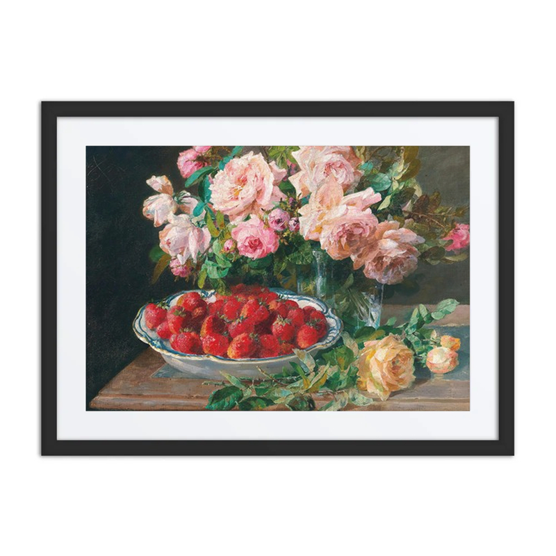 Still Life with Roses and Strawberries