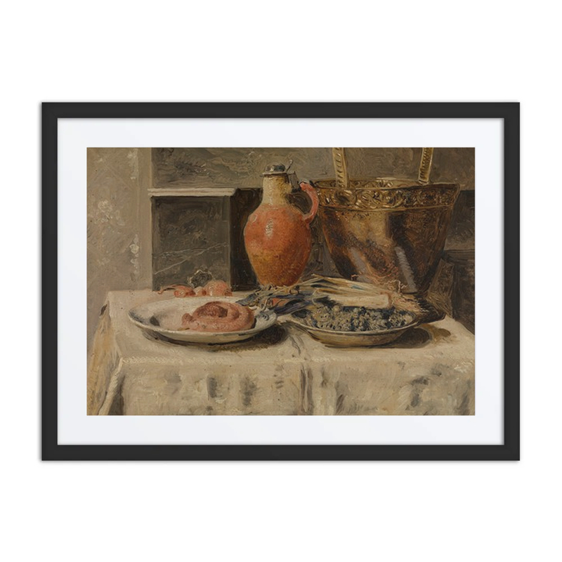 Still Life with Sausage and Jar