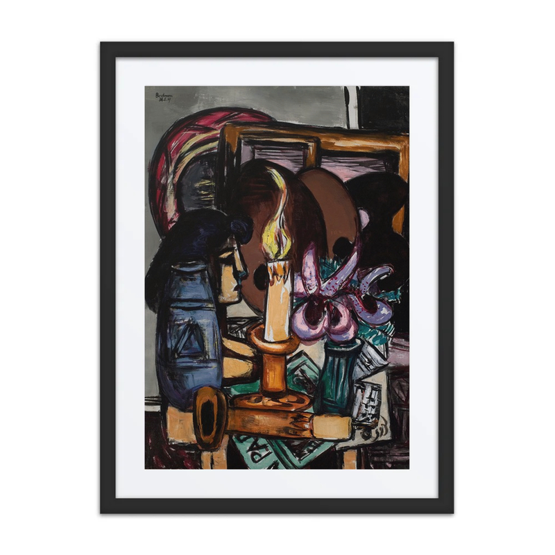Still Life with Two Large Candles