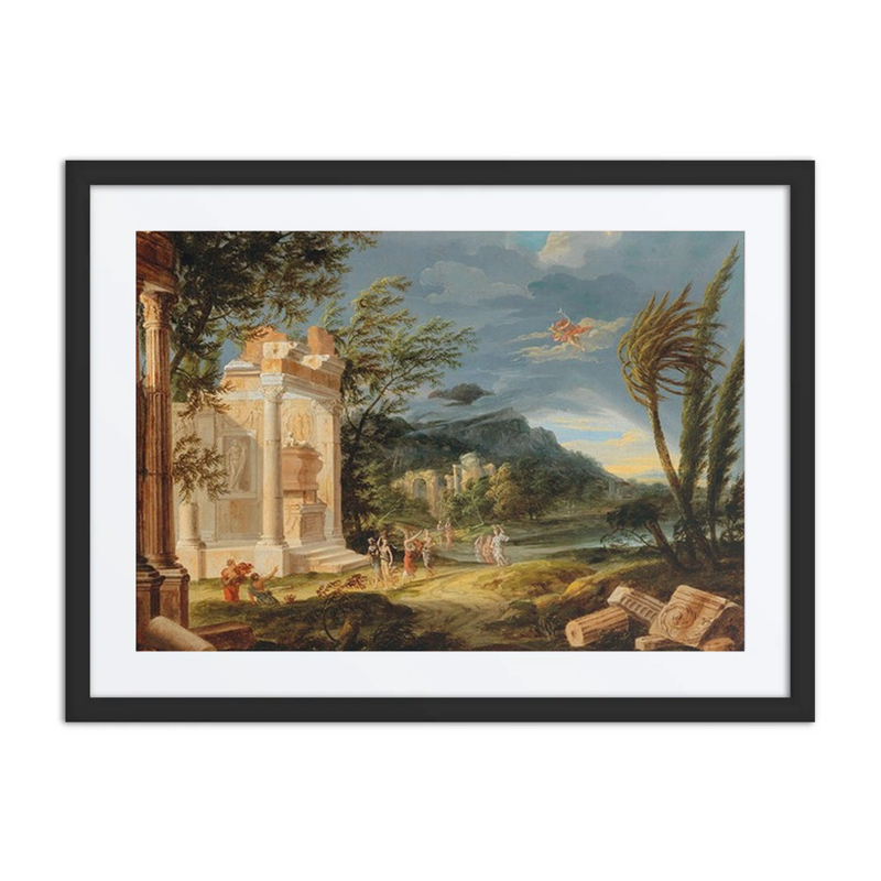 Stormy Landscape with Figures and Hermes