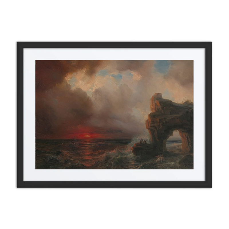 Stormy Sea at Sunset