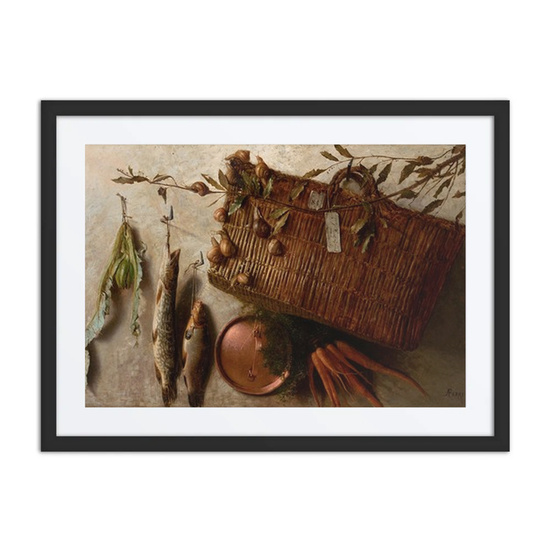 Straw Basket with Fish