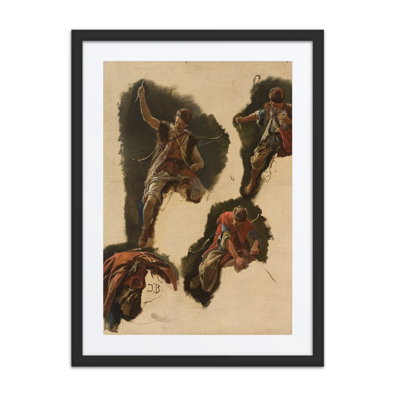 Studies of Figures for the Painting “Tartars’ Flight”