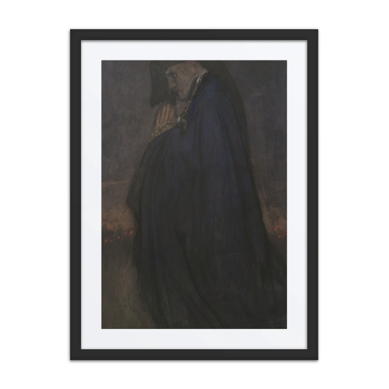Study: Man in Blue Cloak in Moonlight
