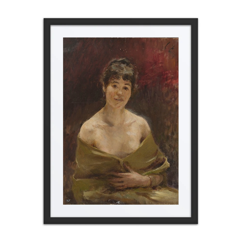 Study of a Female Model in Green Drapery
