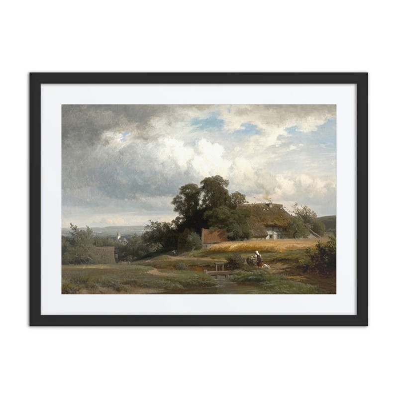 Summer Landscape with Farmhouse and Mill