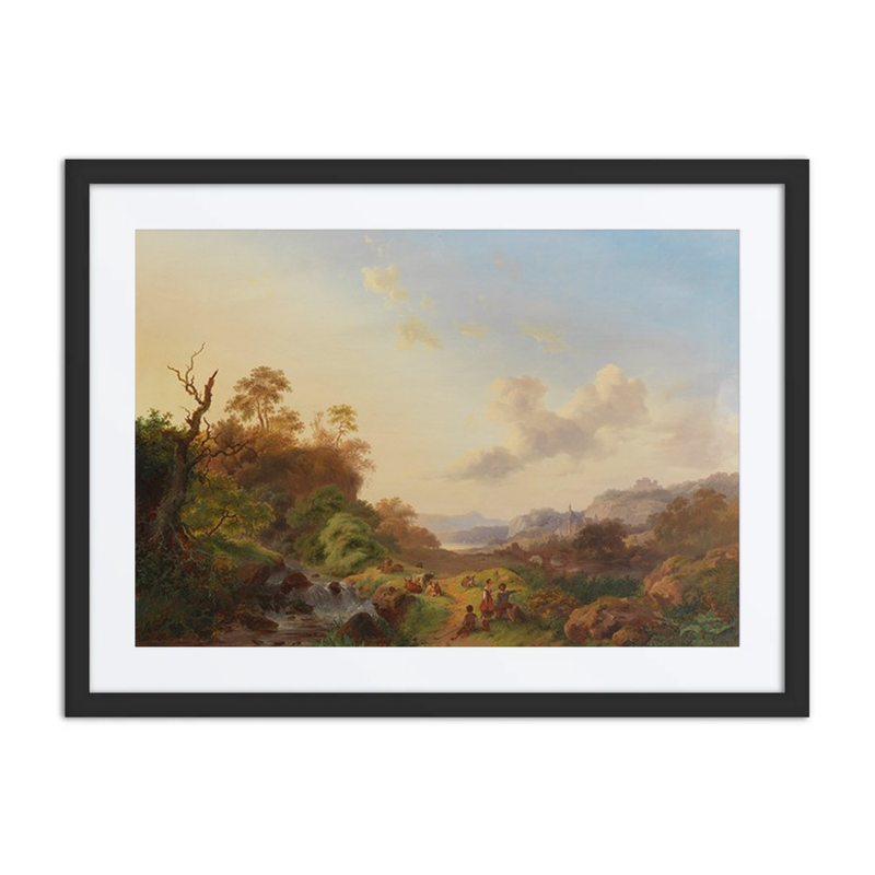 Summer Landscape with Figures and Cattle