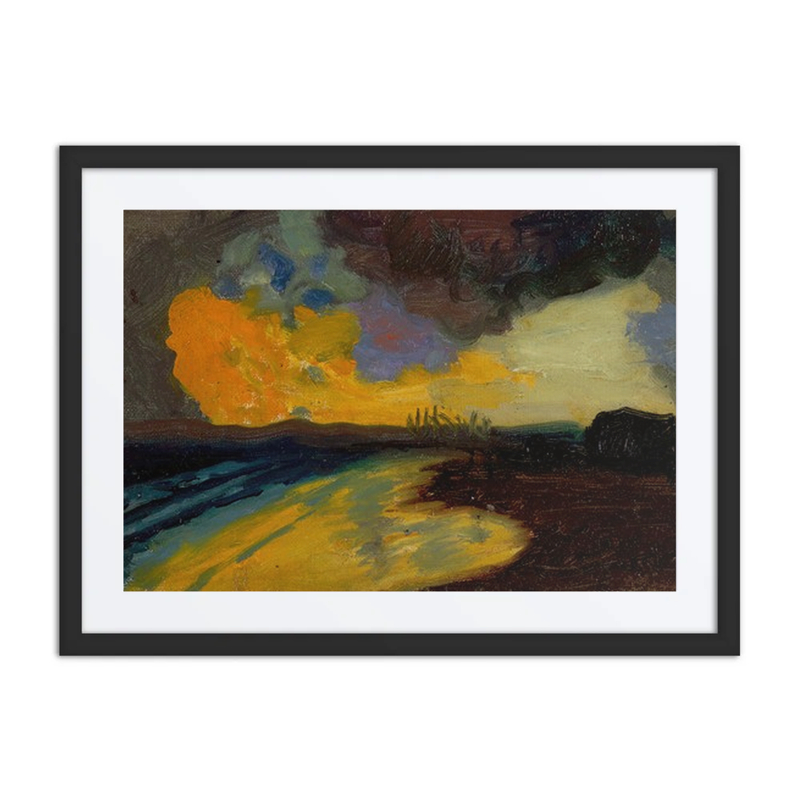 Sunset over the Sea Study