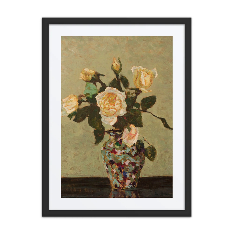 Tea Roses and Murano Flower Vase