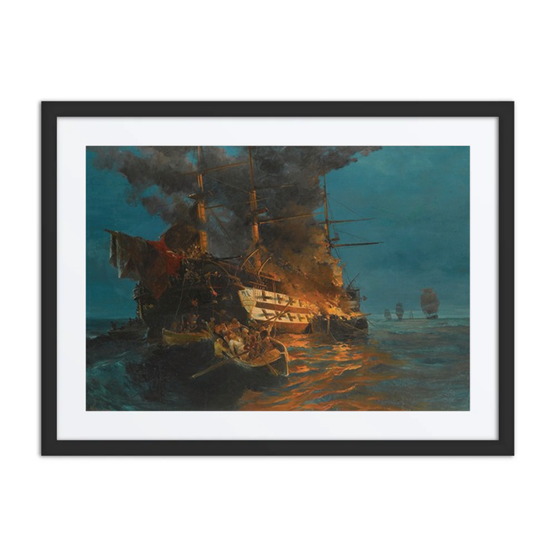 The Burning of a Turkish Frigate