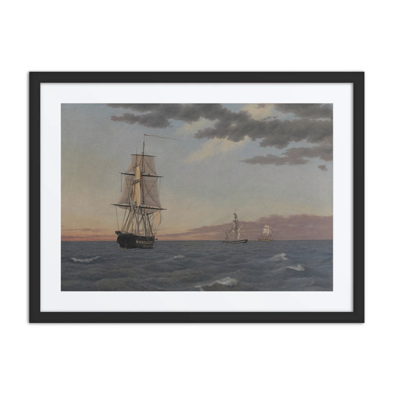 The Corvette ‘Galathea’ Lying to in Order to Send Help to the Brig ‘St Jean’