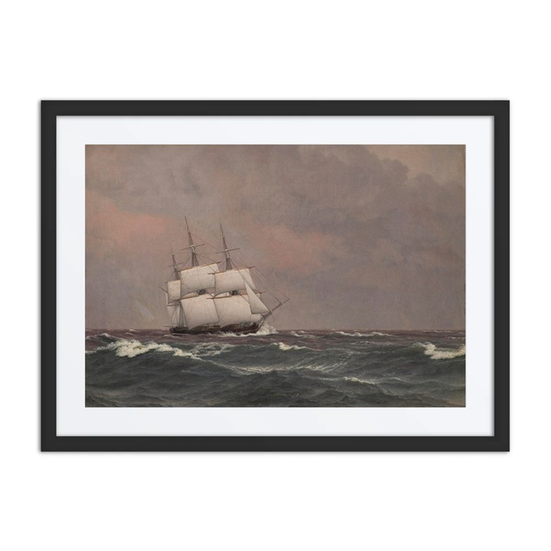 The Corvette Najaden in Rough Seas