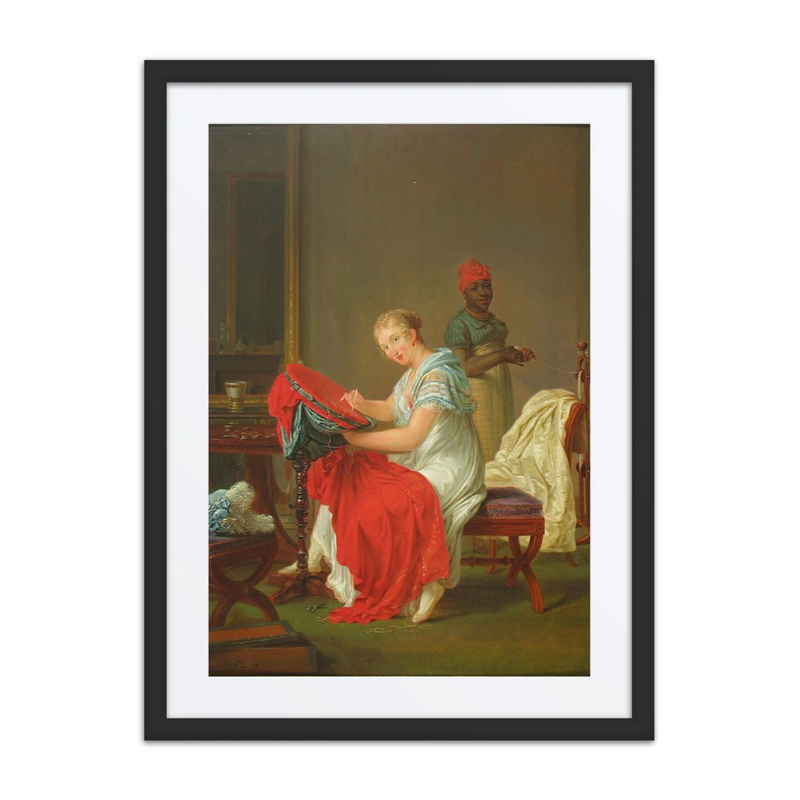 The Embroidering Woman and Her Attendant