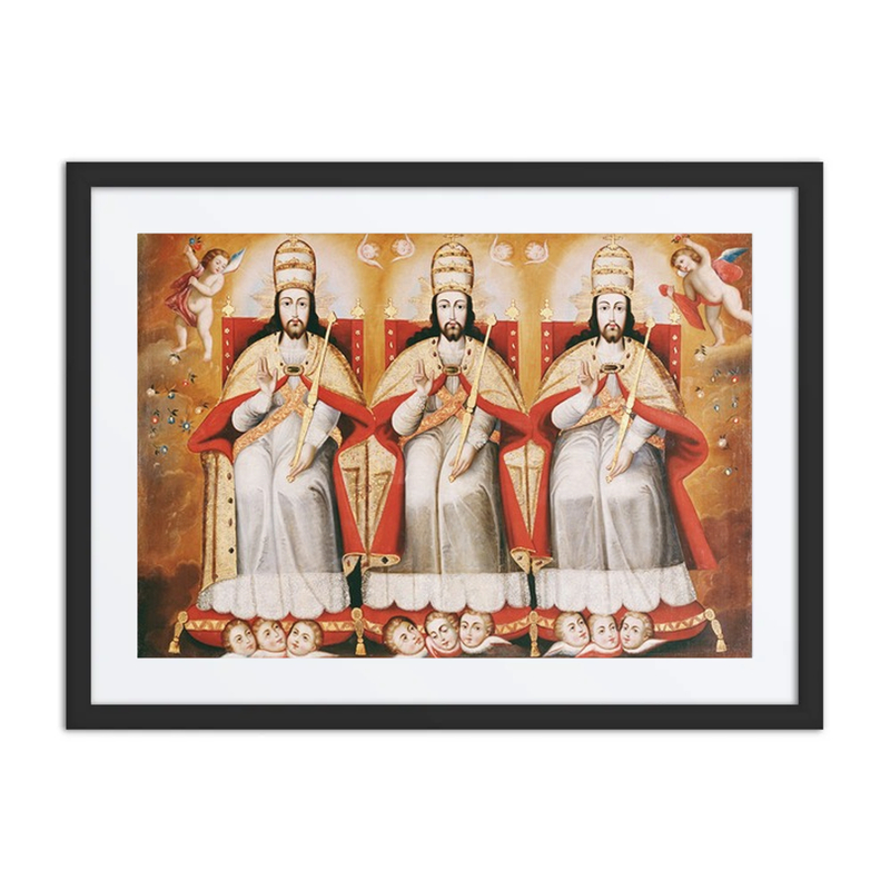 The Enthroned Trinity as Three Identical Figures