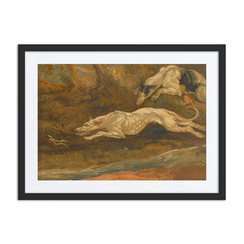 The Escape; Two Greyhounds Coursing a Hare