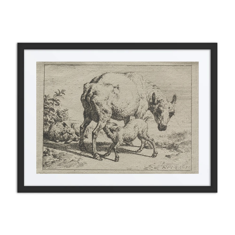 The Ewe and Two Lambs