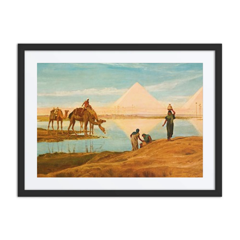 The Light of the Rising Sun Upon the Pyramids of Giza