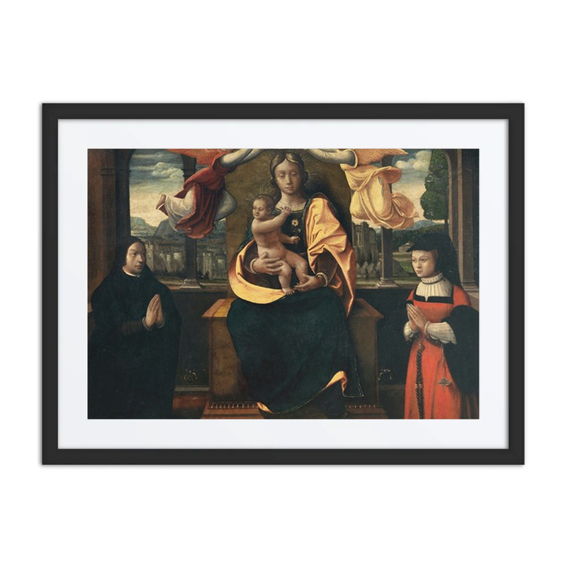 The Madonna and Child Enthroned with Donors and Angels