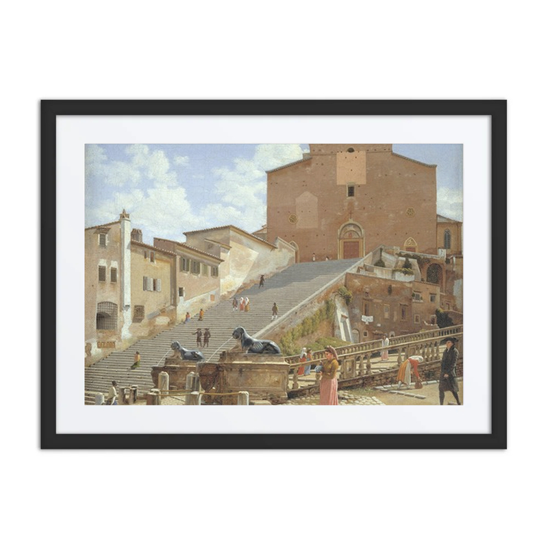 The Marble Steps Leading up to the Church of Santa Maria in Aracoeli in Rome