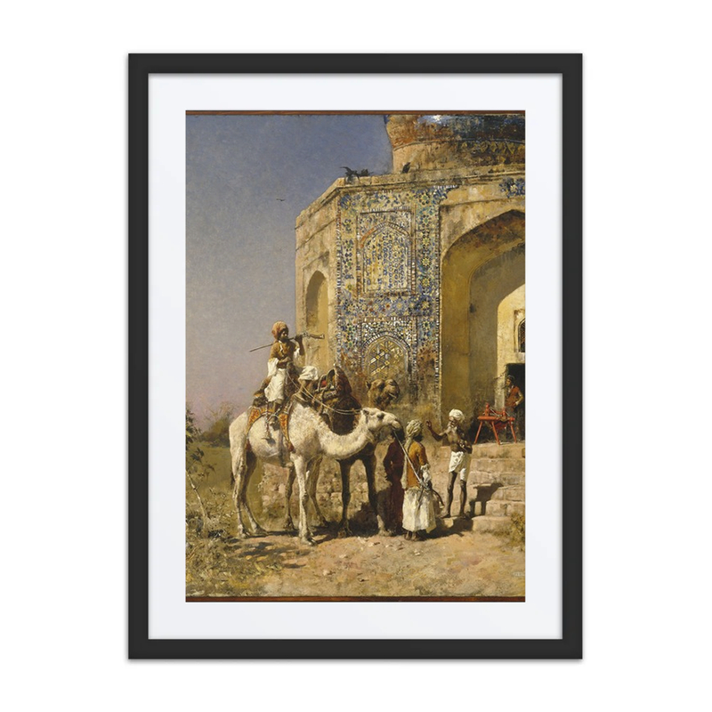 The Old Blue-Tiled Mosque Outside of Delhi, India