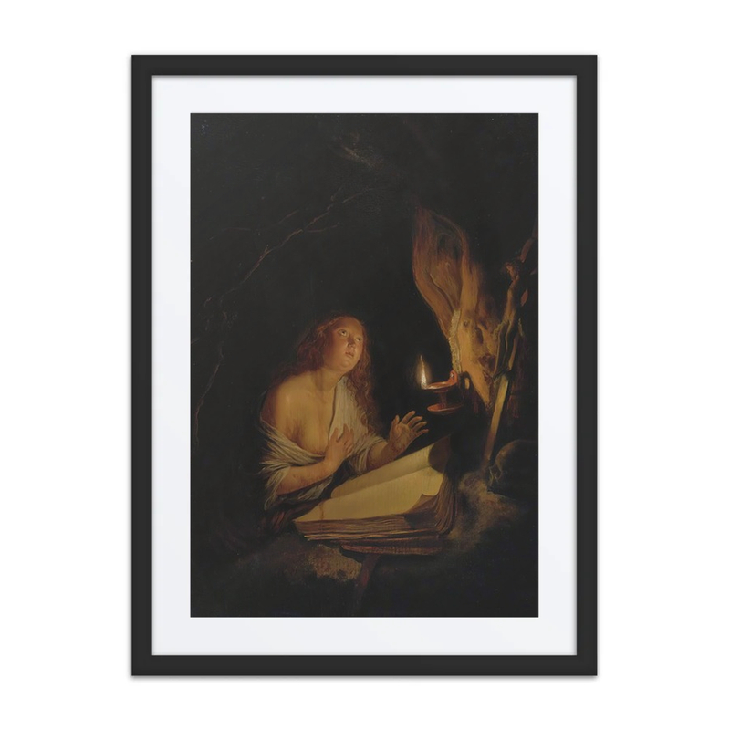 The Penitent Magdalene by Candlelight