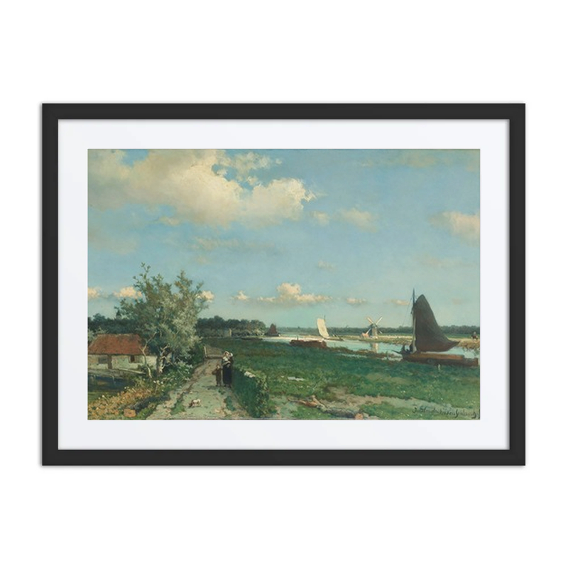 The Trekvliet Shipping Canal Near Rijswijk, Known as the ‘View Near the Geest Bridge’