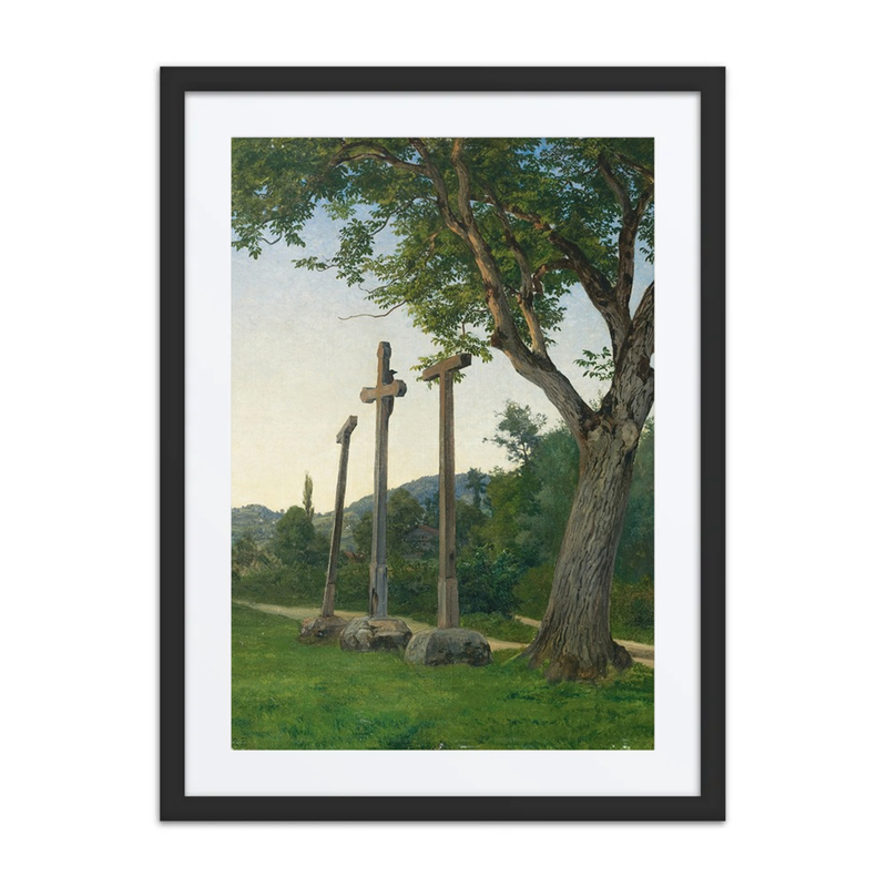 Three Crosses Along a Country Lane