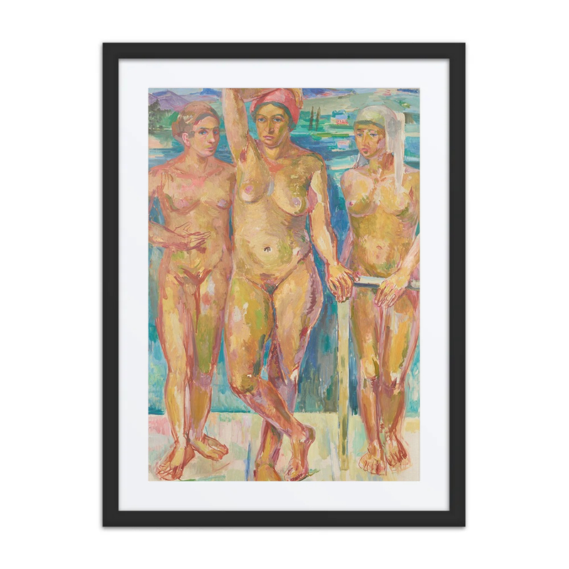 Three Figures by a Lake