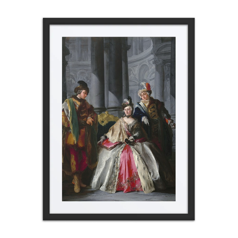 Three Figures Dressed for a Masquerade