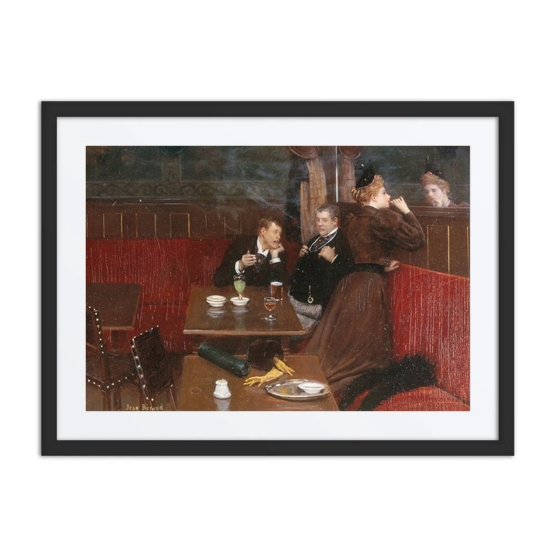 Three Figures in a Café