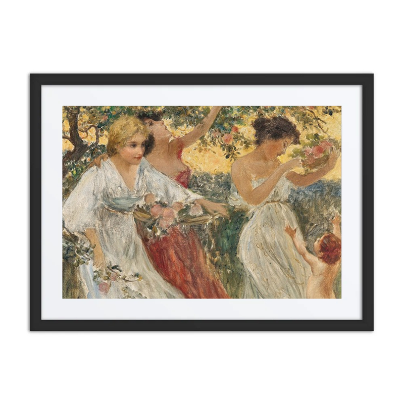 Three Graces Under a Blossoming Tree