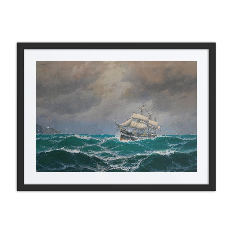 Three-Masted Ship at High Seas