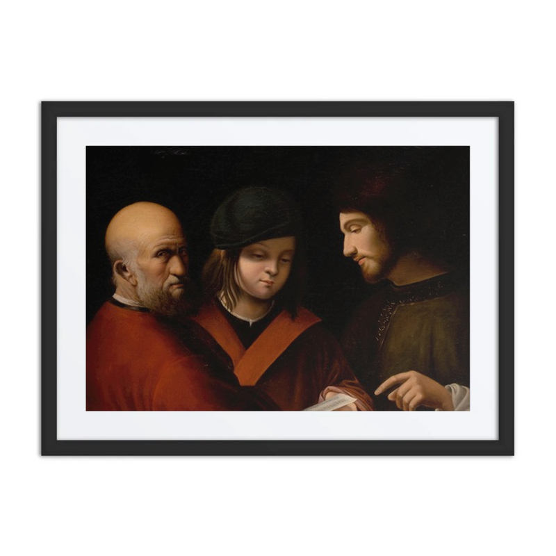 Three Men Reading a Musical Score