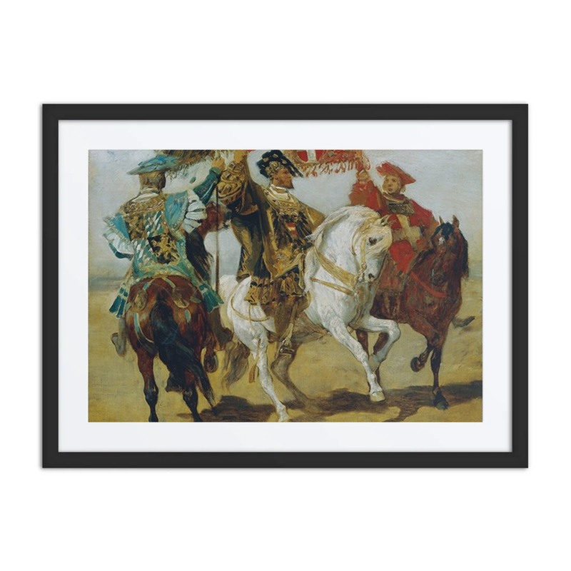 Three Mounted Standard Bearers