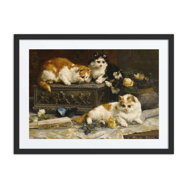 Three Watchful Kittens