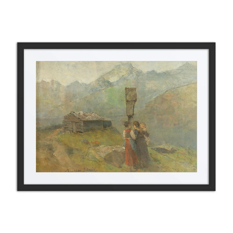 Three Women at the Wayside Shrine in the High Mountains