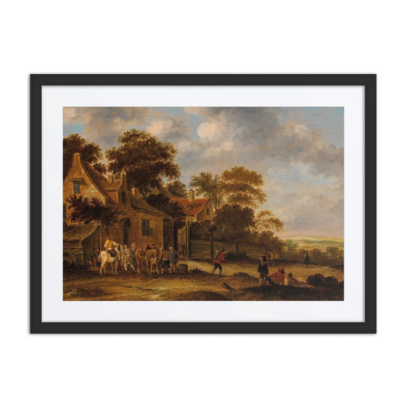 Travellers Resting Outside a Tavern