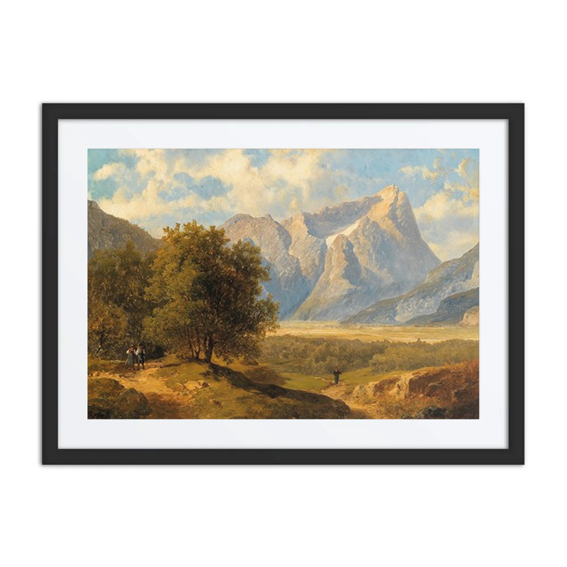 Travellers with a View of the Dachstein Massif
