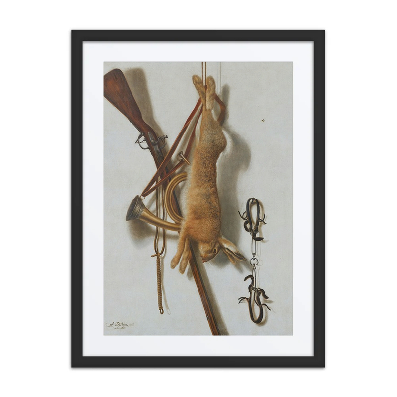 Trompe-l’Œil with a Hunted Hare and Hunting Implements