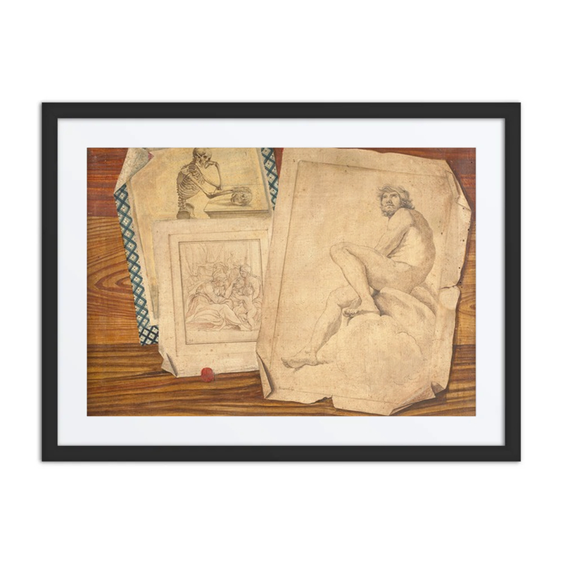 Trompe l’Oeil with Three Prints
