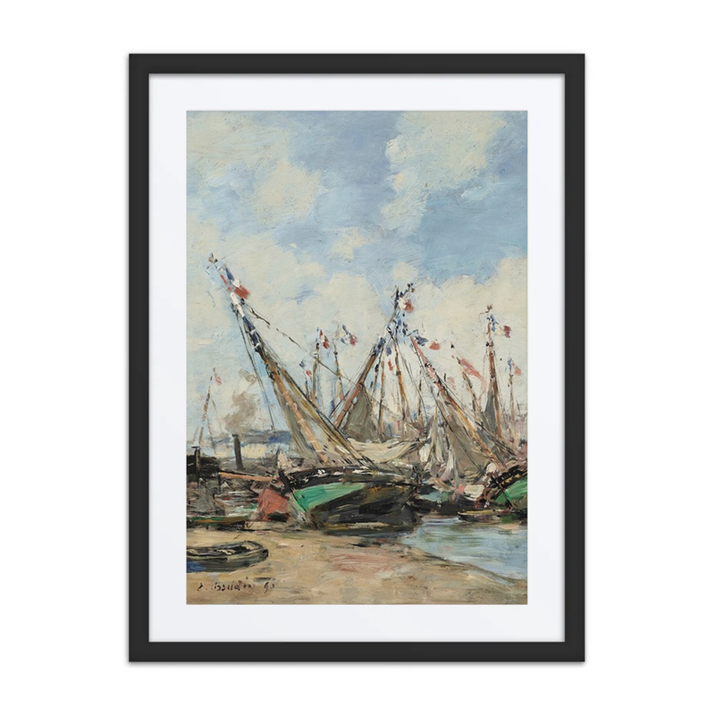 Trouville, Port with Stranded Sailboats