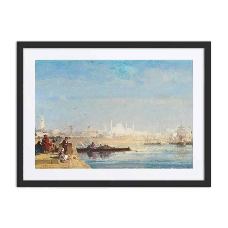 Turks Waiting at a Quay on the Bosphorus, Istanbul